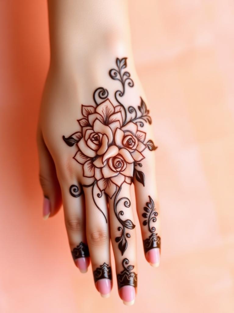 Traditional heirloom mandala mehndi design by Hitankshi Dalai